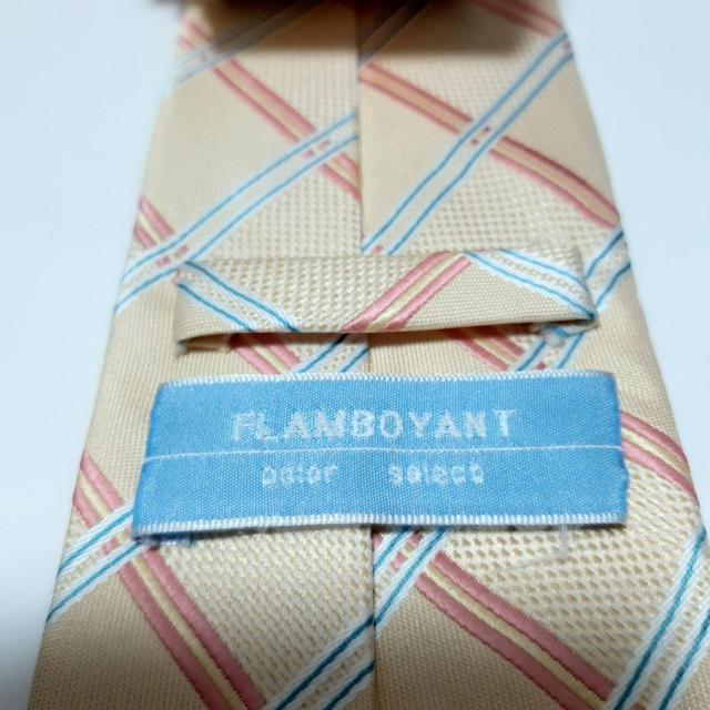 美品 ネクタイ FLAMBOYANT ストライプ 明るめ 535 < 男性ファッション  美品 ネクタイ FLAMBOYANT ストライプ 明るめ 535 < 男性ファッションの