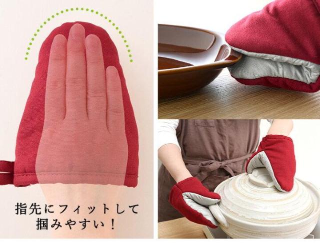 4層構造♪熱くなりにくい・つかみやすい・ずれにくい・装着しやすい 左右兼用 葛恵子のキッチン クイックミトン 2枚セット < インテリア/ライフ  4層構造♪熱くなりにくい・つかみやすい・ずれにくい・装着しやすい 左右兼用 葛恵子のキッチン クイックミトン 2枚セット < インテリア/ライフの