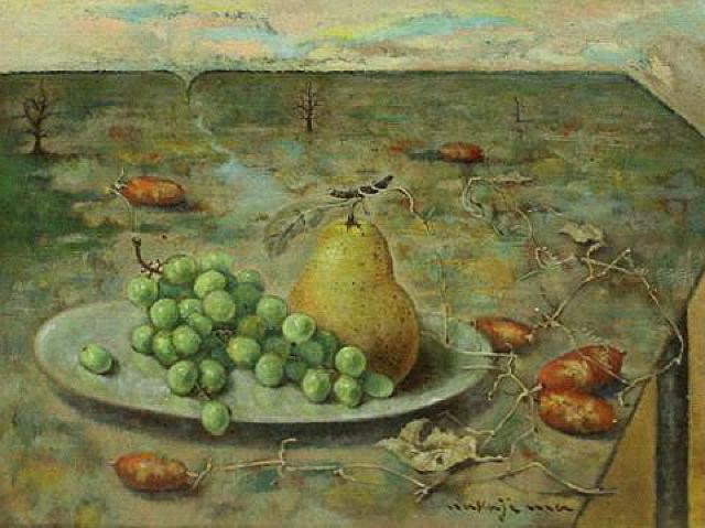 絵画 油彩 中島敏明『テーブルの世界』シュールレアリスム 真作保証 原画 < ホビー 絵画 油彩 中島敏明『テーブルの世界』シュールレアリスム 真作保証 原画 < ホビーの