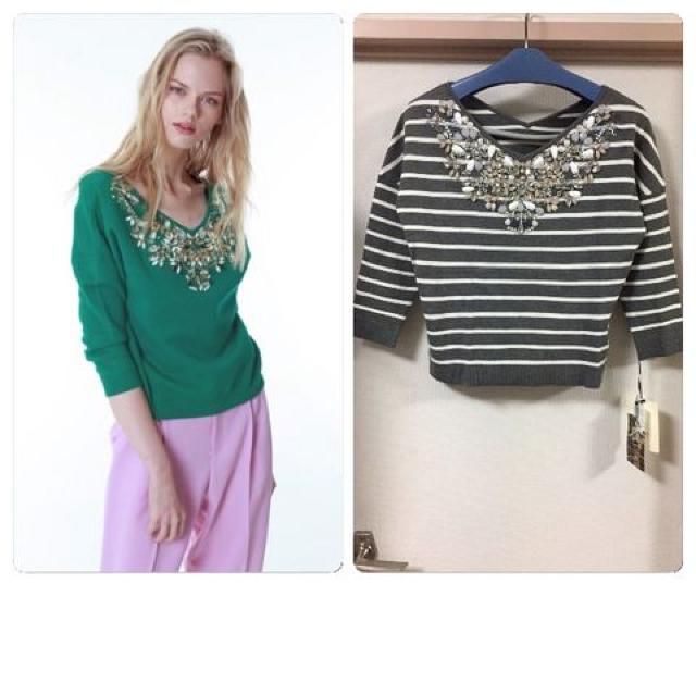 新品グレースコンチネンタル ビジューニットトップ < ブランド  新品グレースコンチネンタル ビジューニットトップ  < ブランドの