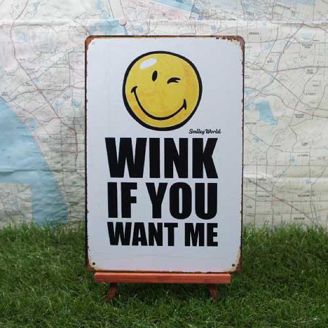 新品【ブリキ看板】Smiley/スマイリー If You Want Me < ホビー  新品【ブリキ看板】Smiley/スマイリー If You Want Me  < ホビーの