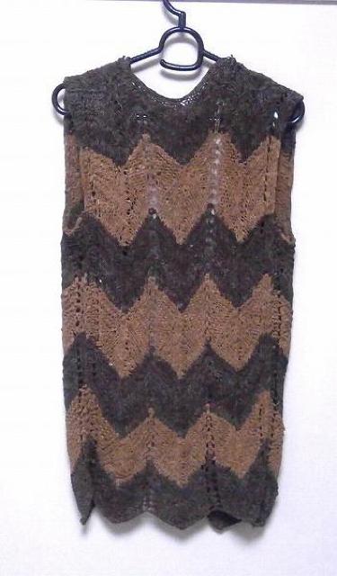 ◆革ベスト レザー編みこみ フリーサイズ < 女性ファッション  ◆革ベスト レザー編みこみ フリーサイズ < 女性ファッションの