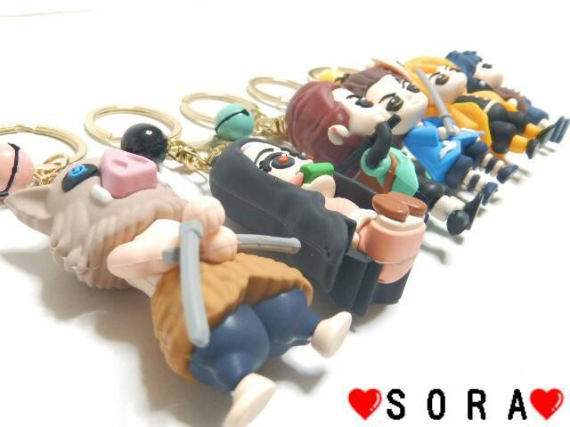 【鬼滅の刃】超人気♪炭治郎.禰豆子.善逸.伊之助.義勇 鈴&フック&リング付 フイギュアマスコット キーホルダー6個セット < アニメ/コミック/キャラクター  【鬼滅の刃】超人気♪炭治郎.禰豆子.善逸.伊之助.義勇 鈴&フック&リング付 フイギュアマスコット キーホルダー6個セット < アニメ/コミック/キャラクターの