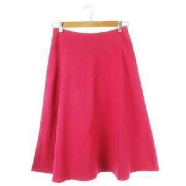 IENAイエナ●ミモレ丈 リネンフレアスカート●ピンク●麻 < ブランド  IENAイエナ●ミモレ丈 リネンフレアスカート●ピンク●麻  < ブランドの