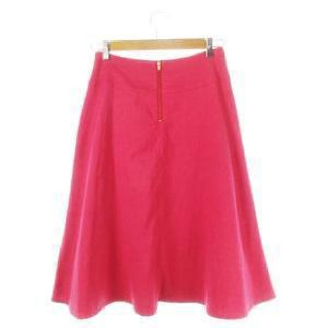 IENAイエナ●ミモレ丈 リネンフレアスカート●ピンク●麻 < ブランド  IENAイエナ●ミモレ丈 リネンフレアスカート●ピンク●麻 < ブランドの