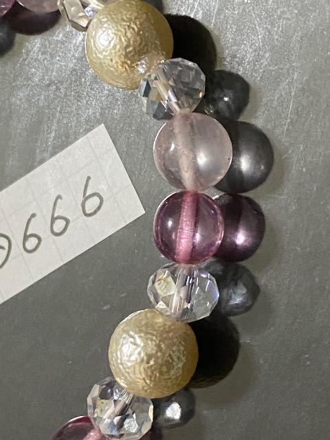 ローズクォーツとガラスビーズのMIXブレスレット < 女性アクセサリー/時計  ローズクォーツとガラスビーズのMIXブレスレット < 女性アクセサリー/時計の