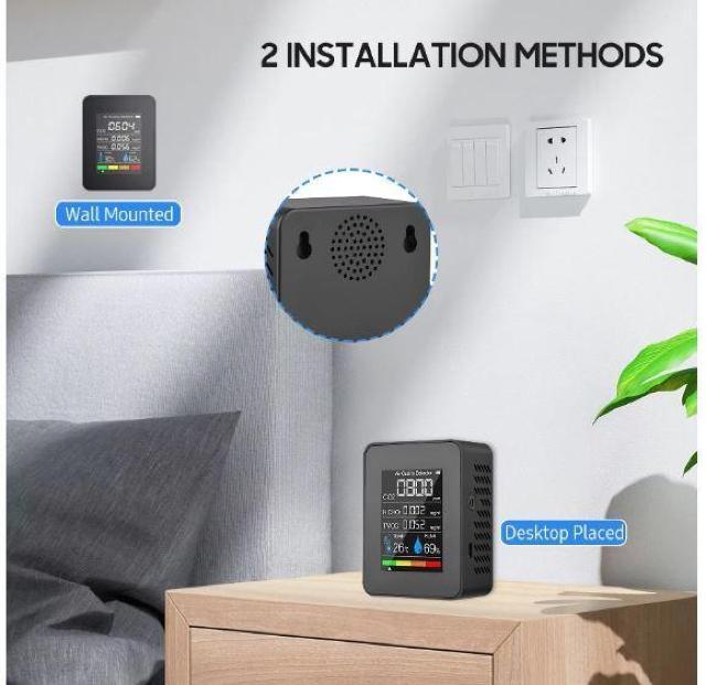 5-in-1 ホワイト 二酸化炭素 濃度計 co2 計測器 検測 センサー 空気質 検知器 温度 湿度 品質 測定 300 < ヘルス/ビューティー  5-in-1 ホワイト 二酸化炭素 濃度計 co2 計測器 検測 センサー 空気質 検知器 温度 湿度 品質 測定 300 < ヘルス/ビューティーの