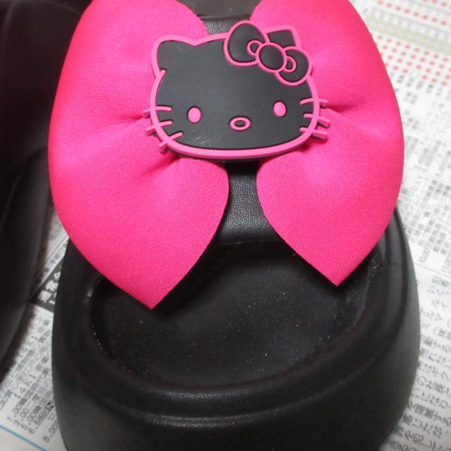 ハローキティ*厚底サンダル*BIGリボン(ブラック×濃ピンクリボン) < おもちゃ ハローキティ*厚底サンダル*BIGリボン(ブラック×濃ピンクリボン) < おもちゃの