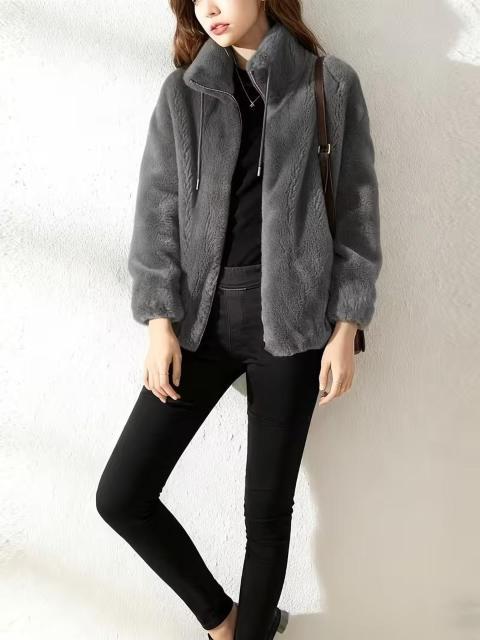 即完売注意★1990円★レディース 韓国風 冬用ジャケット -両面フリースコート フロントボタン留め&ポケット付き 日本サイズM < 女性ファッション 即完売注意★1990円★レディース 韓国風 冬用ジャケット -両面フリースコート フロントボタン留め&ポケット付き 日本サイズM < 女性ファッションの