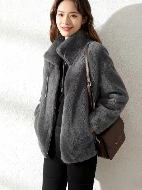 即完売注意★1990円★レディース 韓国風 冬用ジャケット -両面フリースコート フロントボタン留め&ポケット付き 日本サイズM < 女性ファッション 即完売注意★1990円★レディース 韓国風 冬用ジャケット -両面フリースコート フロントボタン留め&ポケット付き 日本サイズM < 女性ファッションの