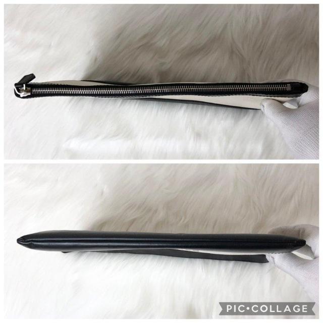 【良品】BALENCIAGA バレンシアガ クラッチバッグ ネイビークリップ キャンバス レザー 保存袋付 < ブランド 【良品】BALENCIAGA バレンシアガ クラッチバッグ ネイビークリップ キャンバス レザー 保存袋付 < ブランドの