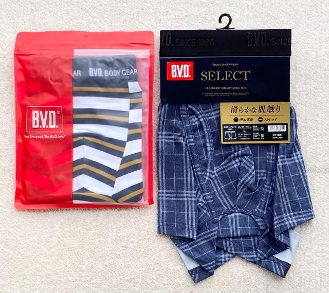 B.V.D �{�N�T�[�p���c L�T�C�Y �{�[�_�[���`�F�b�N 2���Z�b�g  �� �j���t�@�b�V������ 