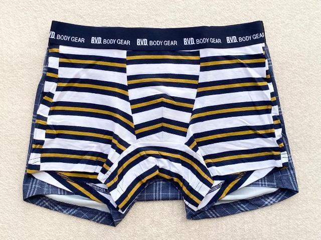 B.V.D �{�N�T�[�p���c L�T�C�Y �{�[�_�[���`�F�b�N 2���Z�b�g �� �j���t�@�b�V������ 