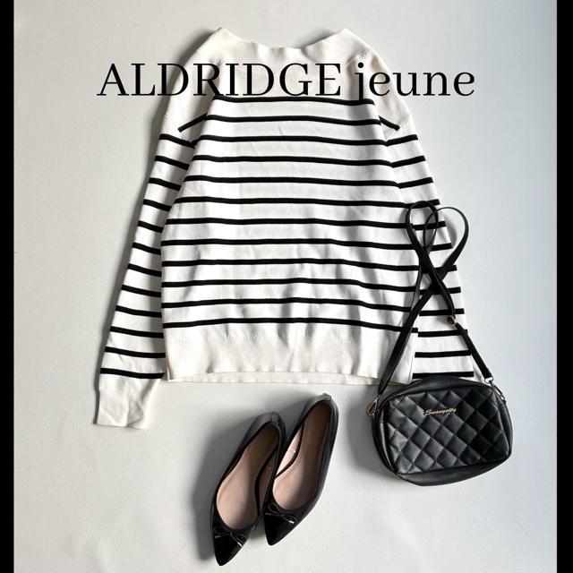 ◆美品◆2万程◆日本製◆アルドリッジジェンヌ◆ボーダー長袖ニット◆春◆白×黒◆F < 女性ファッション ◆美品◆2万程◆日本製◆アルドリッジジェンヌ◆ボーダー長袖ニット◆春◆白×黒◆F < 女性ファッションの