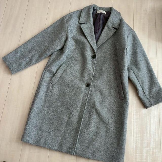 ��chocol raffine robe/�V���R���t�B�l���[�u����ԃ`�F�X�^�[�R�[�g���O���[F*�V���v���R�[�f��  �� �����t�@�b�V������ 