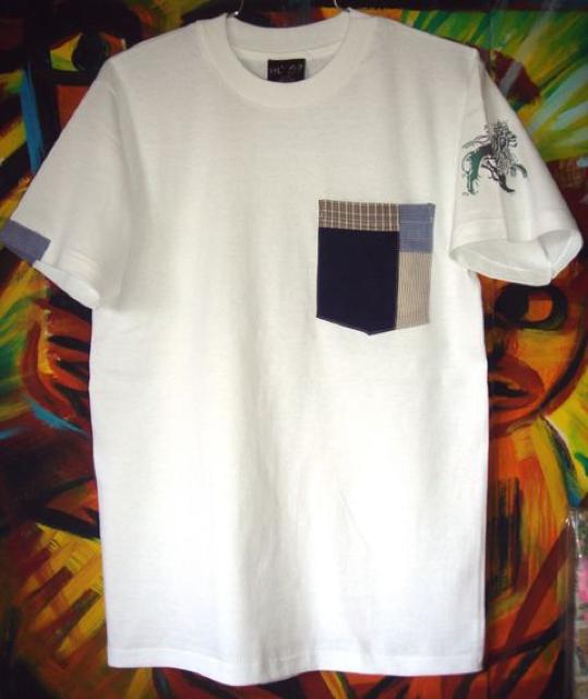 レゲエ Jah Lion ジャーライオン パッチワーク ポケット Tシャツ < 男性ファッション  レゲエ Jah Lion ジャーライオン パッチワーク ポケット Tシャツ < 男性ファッションの
