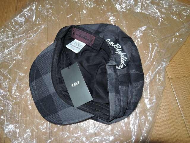 新品TMTバッファローチェック柄ハンチング灰黒キャスケット < ブランド 新品TMTバッファローチェック柄ハンチング灰黒キャスケット < ブランドの