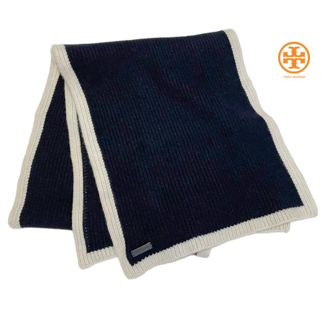 新品トリーバーチTORY BURCHカシミヤ100% ニットマフラー 黒 < ブランド 新品トリーバーチTORY BURCHカシミヤ100% ニットマフラー 黒 < ブランドの