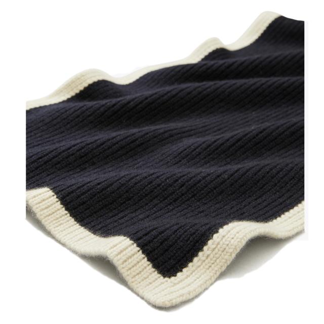 新品トリーバーチTORY BURCHカシミヤ100% ニットマフラー 黒 < ブランド 新品トリーバーチTORY BURCHカシミヤ100% ニットマフラー 黒 < ブランドの