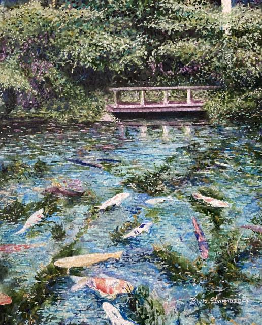 絵画 水彩画 ガッシュ水彩・透明水彩『モネの池』新品・真作保証 原画 < ホビー  絵画 水彩画 ガッシュ水彩・透明水彩『モネの池』新品・真作保証 原画  < ホビーの