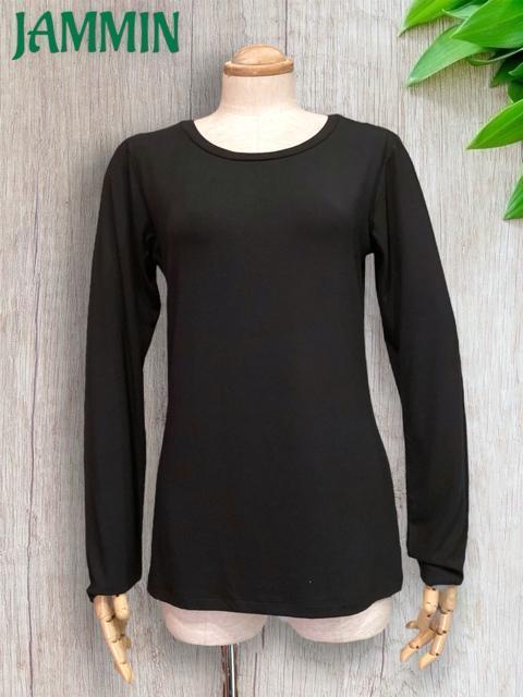 ストレッチロンT 黒 スパンデックス ヨガ エスニック アジアン < 女性ファッション  ストレッチロンT 黒 スパンデックス ヨガ エスニック アジアン  < 女性ファッションの