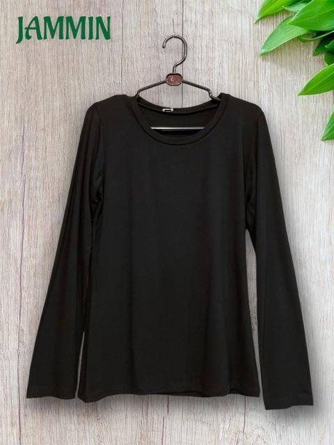ストレッチロンT 黒 スパンデックス ヨガ エスニック アジアン < 女性ファッション  ストレッチロンT 黒 スパンデックス ヨガ エスニック アジアン < 女性ファッションの