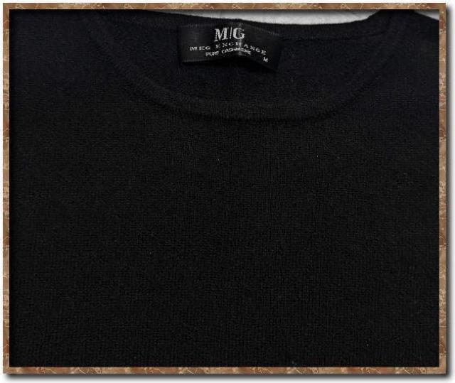 メグエクスチェンジ カシミヤ100%半袖ニット 黒 < 女性ファッション メグエクスチェンジ カシミヤ100%半袖ニット 黒 < 女性ファッションの