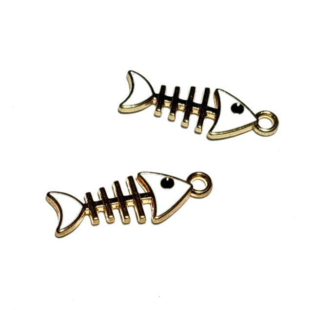 1776 お魚さんの骨カラー 白色2個 犬猫 金属パーツ アクセサリーチャーム ハンドメイド材料 エナメル < ペット/手芸/園芸 1776 お魚さんの骨カラー 白色2個 犬猫 金属パーツ アクセサリーチャーム ハンドメイド材料 エナメル < ペット/手芸/園芸の