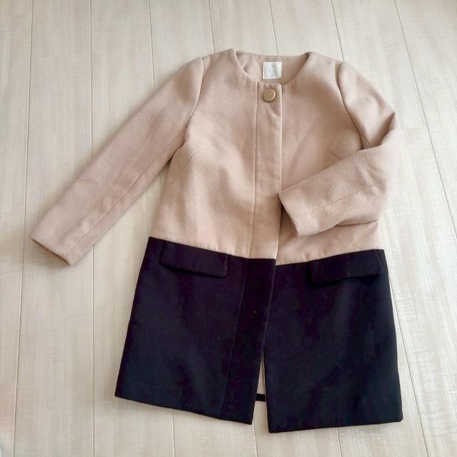 ◆AG by aquagirl/エージーバイアクアガール◆バイカラーノーカラーコート★ベージュS*シンプルコーデ♪ < ブランド ◆AG by aquagirl/エージーバイアクアガール◆バイカラーノーカラーコート★ベージュS*シンプルコーデ♪ < ブランドの