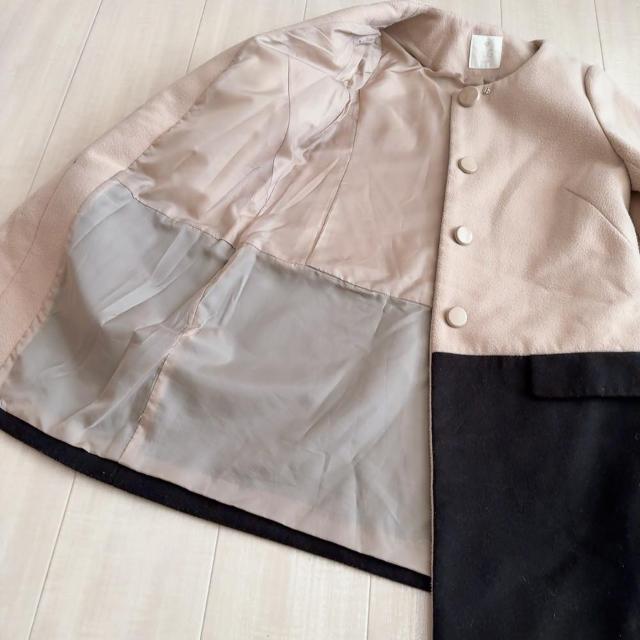 ◆AG by aquagirl/エージーバイアクアガール◆バイカラーノーカラーコート★ベージュS*シンプルコーデ♪ < ブランド ◆AG by aquagirl/エージーバイアクアガール◆バイカラーノーカラーコート★ベージュS*シンプルコーデ♪ < ブランドの