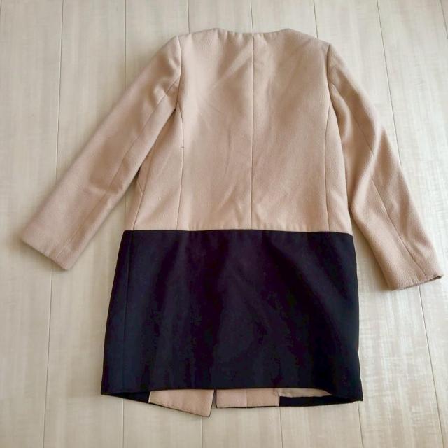 ◆AG by aquagirl/エージーバイアクアガール◆バイカラーノーカラーコート★ベージュS*シンプルコーデ♪ < ブランド ◆AG by aquagirl/エージーバイアクアガール◆バイカラーノーカラーコート★ベージュS*シンプルコーデ♪ < ブランドの