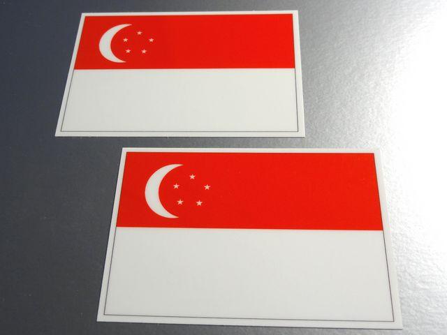 ■シンガポール国旗ステッカー2枚セット シール即買! < 自動車/バイク ■シンガポール国旗ステッカー2枚セット シール即買! < 自動車/バイク