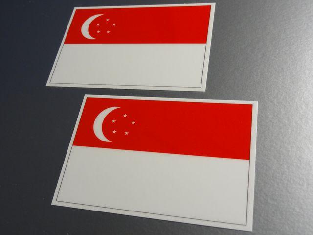 ■シンガポール国旗ステッカー2枚セット シール即買! < 自動車/バイク ■シンガポール国旗ステッカー2枚セット シール即買! < 自動車/バイク