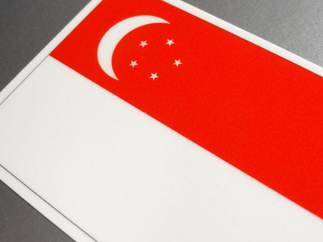■シンガポール国旗ステッカー2枚セット シール即買! < 自動車/バイク ■シンガポール国旗ステッカー2枚セット シール即買! < 自動車/バイク
