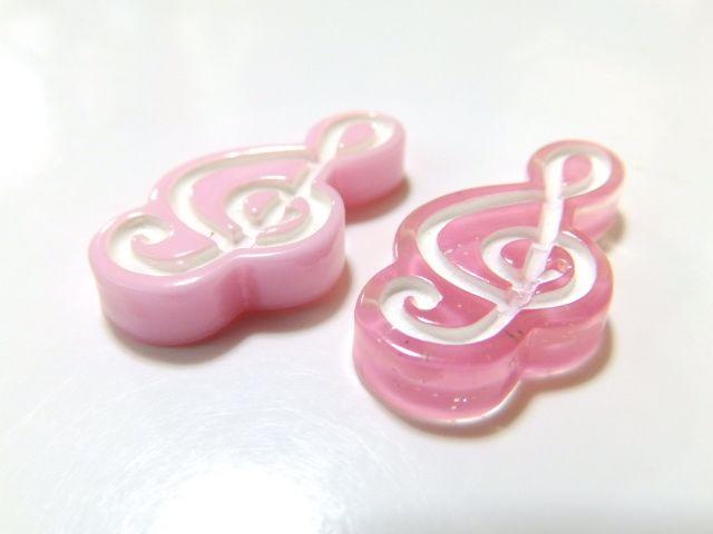 《New》デコパーツ★リズム*ト音記号【2色=2個セット】 < 香水/コスメ/ネイル  《New》デコパーツ★リズム*ト音記号【2色=2個セット】 < 香水/コスメ/ネイルの