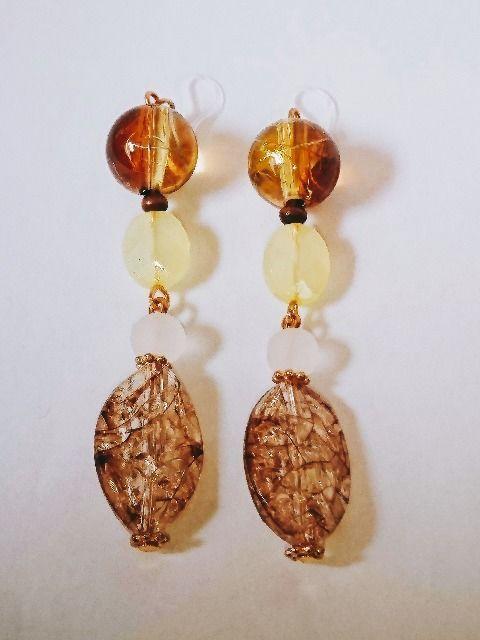 大ぶりべっ甲ラインカボション座金ミルキーパール樹脂ピアス☆ < 女性アクセサリー/時計  大ぶりべっ甲ラインカボション座金ミルキーパール樹脂ピアス☆ < 女性アクセサリー/時計の