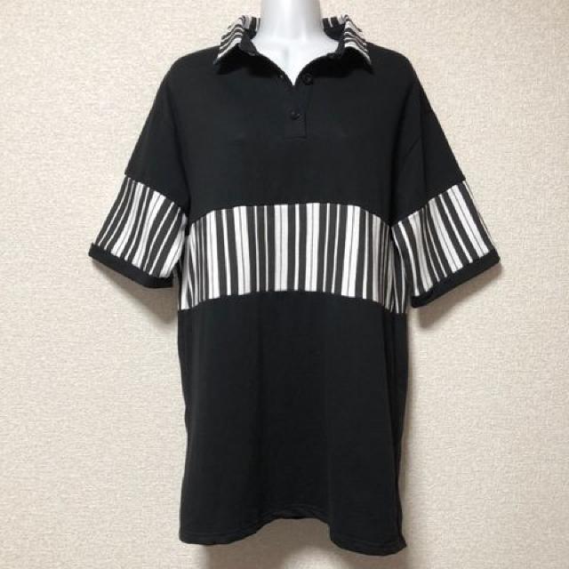 【新品/Drug honey】ストライプ柄切替スキッパー/ブラック < ブランド  【新品/Drug honey】ストライプ柄切替スキッパー/ブラック < ブランドの