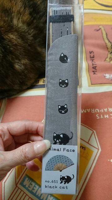 黒猫 扇子(カバー付) < 女性ファッション  黒猫 扇子(カバー付)  < 女性ファッションの