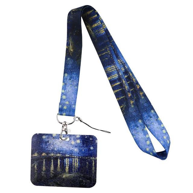 新品 ゴッホ ローヌ川の星月夜 IDカードホルダーケース < 女性ファッション  新品 ゴッホ ローヌ川の星月夜 IDカードホルダーケース  < 女性ファッションの