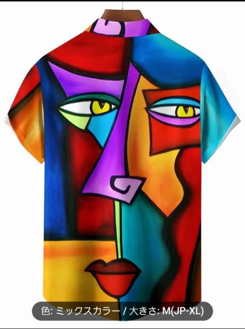 新品●ミックスカラー 半袖シャツ● M(JP-XL) < 男性ファッション  新品●ミックスカラー 半袖シャツ● M(JP-XL) < 男性ファッションの