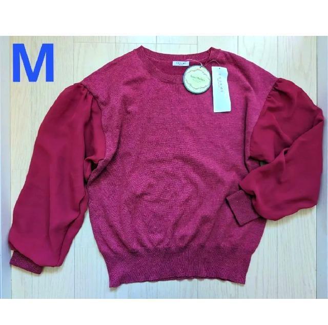 M★ESSEME★レトロモダン★袖シフォンニットソー★新品★送料無料 < 女性ファッション M★ESSEME★レトロモダン★袖シフォンニットソー★新品★送料無料 < 女性ファッションの