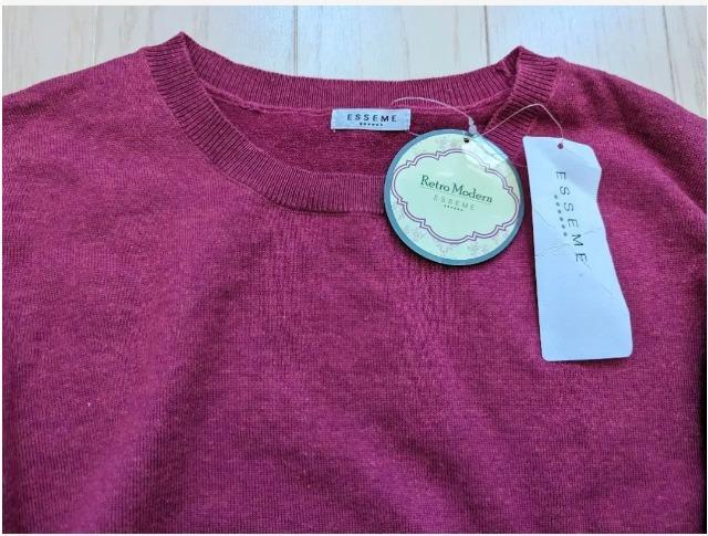 M★ESSEME★レトロモダン★袖シフォンニットソー★新品★送料無料 < 女性ファッション M★ESSEME★レトロモダン★袖シフォンニットソー★新品★送料無料 < 女性ファッションの
