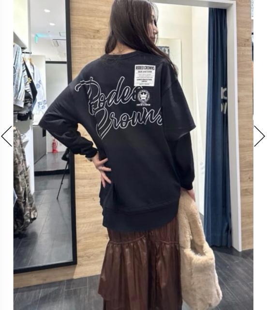ロデオクラウンズ★ ルーズレイヤードライクスウェットトップス < ブランド ロデオクラウンズ★ ルーズレイヤードライクスウェットトップス < ブランドの