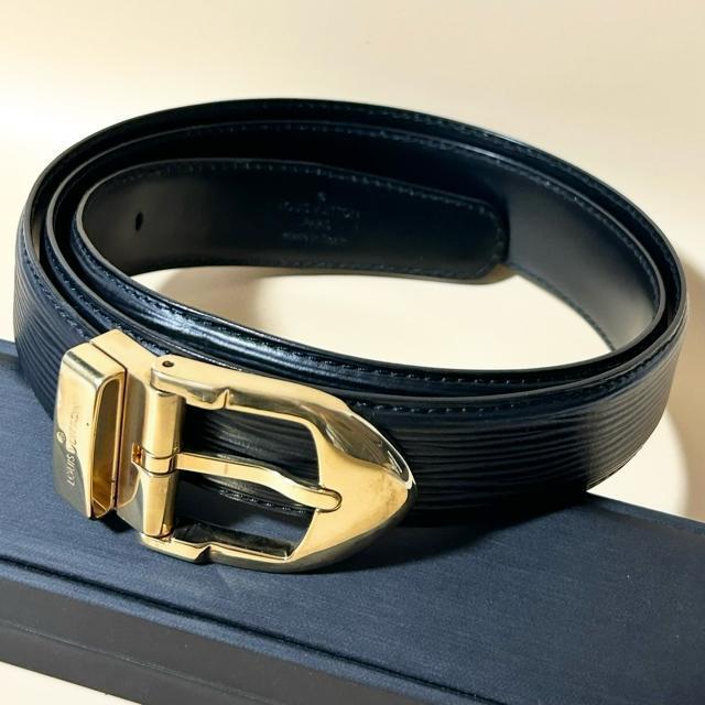 ���i LOUIS VUITTON ���C���B�g�� �x���g LB0032 �G�s �T���`���[�� �N���V�b�N �u���b�N �� �u�����h�� 