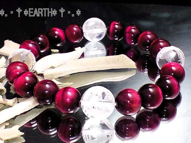 天然石★12ミリ素彫り四神獣水晶・10ミリピンクタイガ-アイ数珠 < 女性アクセサリー/時計 天然石★12ミリ素彫り四神獣水晶・10ミリピンクタイガ-アイ数珠 < 女性アクセサリー/時計の