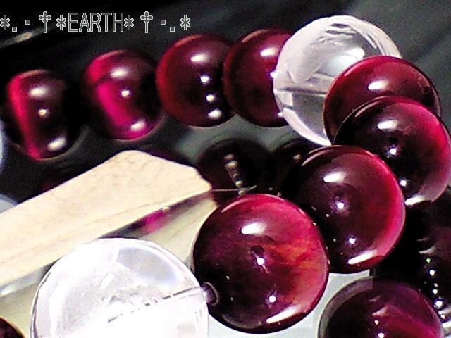 天然石★12ミリ素彫り四神獣水晶・10ミリピンクタイガ-アイ数珠 < 女性アクセサリー/時計 天然石★12ミリ素彫り四神獣水晶・10ミリピンクタイガ-アイ数珠 < 女性アクセサリー/時計の