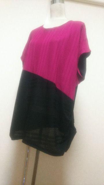 大きいサイズ★2色切り替えゆったりチュニ★3L・4L < 女性ファッション 大きいサイズ★2色切り替えゆったりチュニ★3L・4L < 女性ファッションの