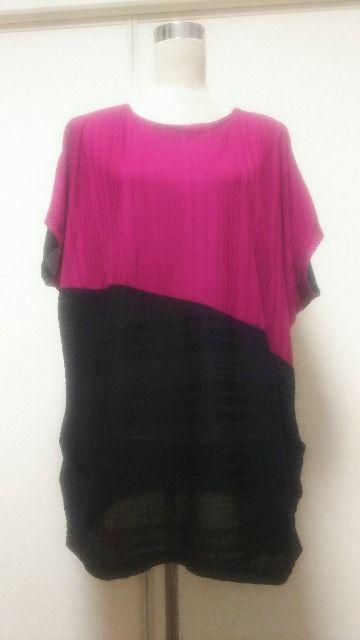 大きいサイズ★2色切り替えゆったりチュニ★3L・4L < 女性ファッション 大きいサイズ★2色切り替えゆったりチュニ★3L・4L < 女性ファッションの