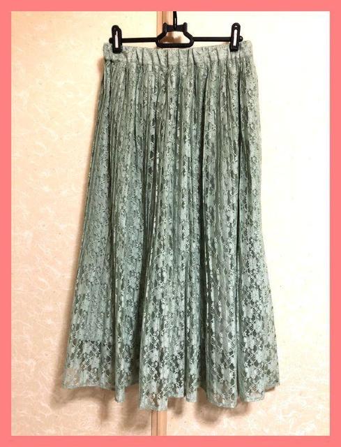 ☆新品☆大人カワイイ♪個性派花柄レースプリーツフレアロングスカートL☆ < 女性ファッション ☆新品☆大人カワイイ♪個性派花柄レースプリーツフレアロングスカートL☆ < 女性ファッションの