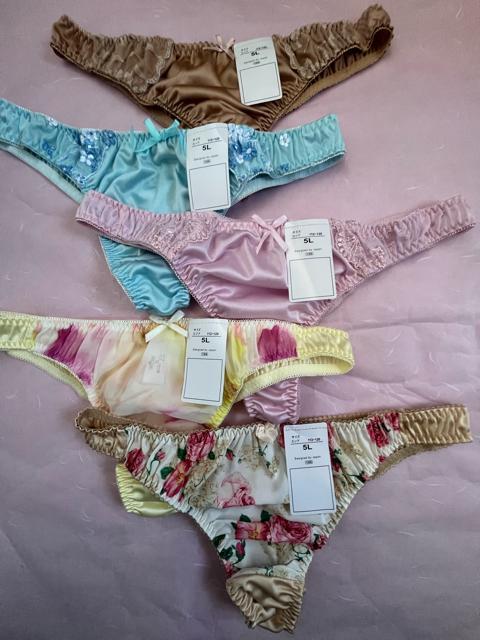 5Lサイズ!5枚セット!ツルツル光沢シフォン使い!色とりどりエレガント!Tバックショーツ!!No.ローズ < 女性ファッション  5Lサイズ!5枚セット!ツルツル光沢シフォン使い!色とりどりエレガント!Tバックショーツ!!No.ローズ  < 女性ファッションの